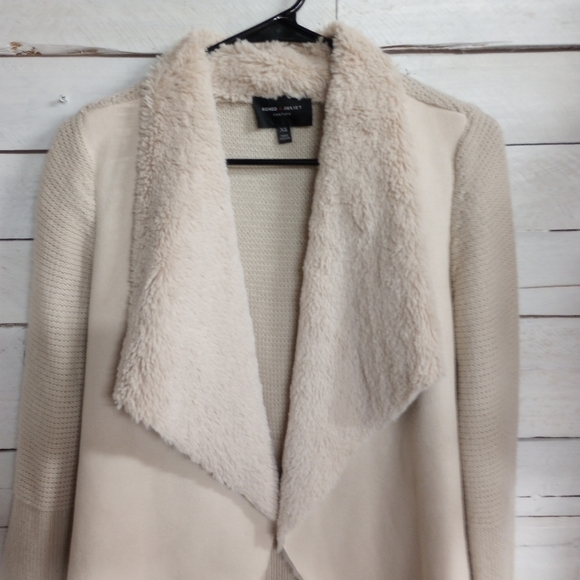 Romeo & Juliet Women's Waterfall Open Front Cardigan Size XSmall Cream - Picture 5 of 10